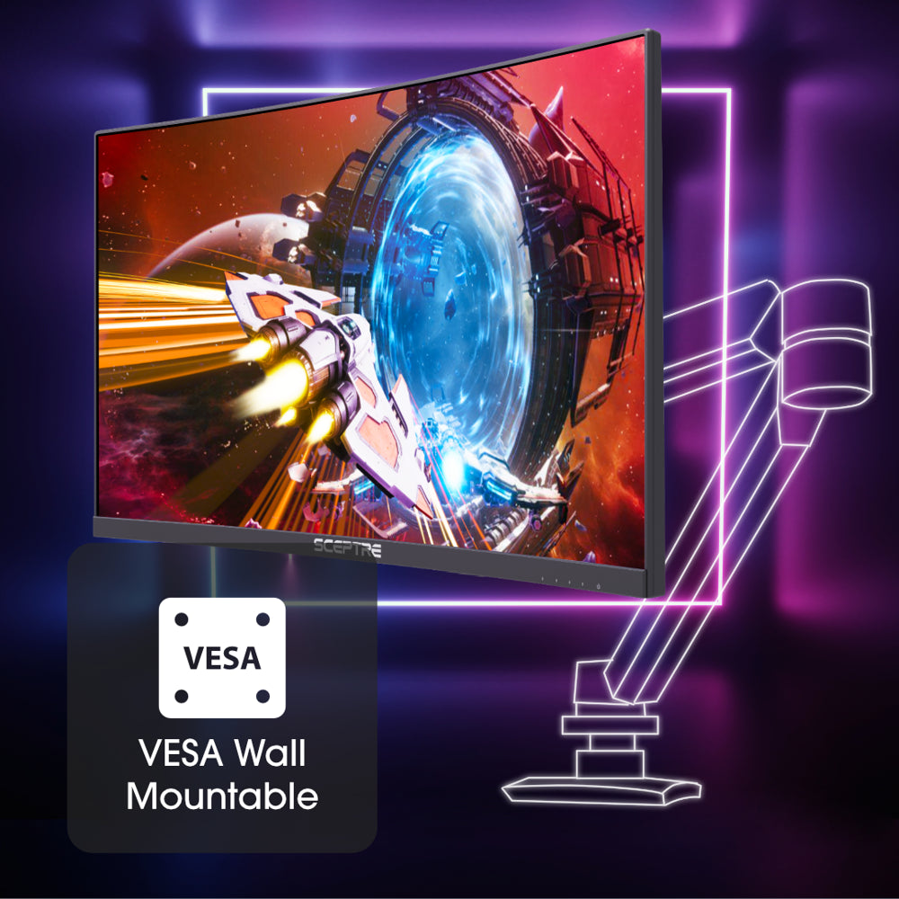 Curved 24.5-Inch Gaming Monitor up to 240Hz 1080P R1500 1Ms Displayport X2 HDMI X2 Blue Light Shift Build-In Speakers, Machine Black 2023 (C255B-FWT240)