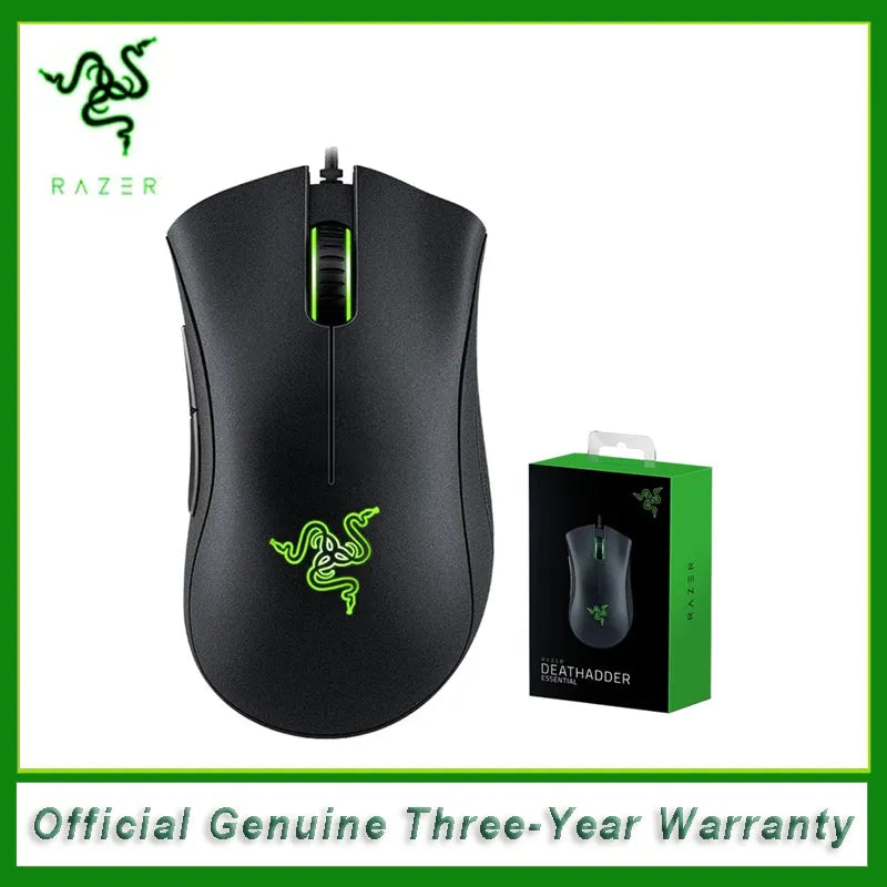 Original Deathadder Essential Wired Gaming Mouse Mice 6400DPI Optical Sensor 5 Independently Buttons for Laptop PC Gamer