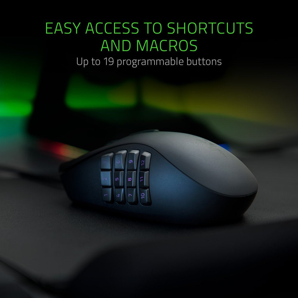 Naga Trinity MOBA / MMO Gaming Mouse - 16,000 DPI 5G Optical Sensor