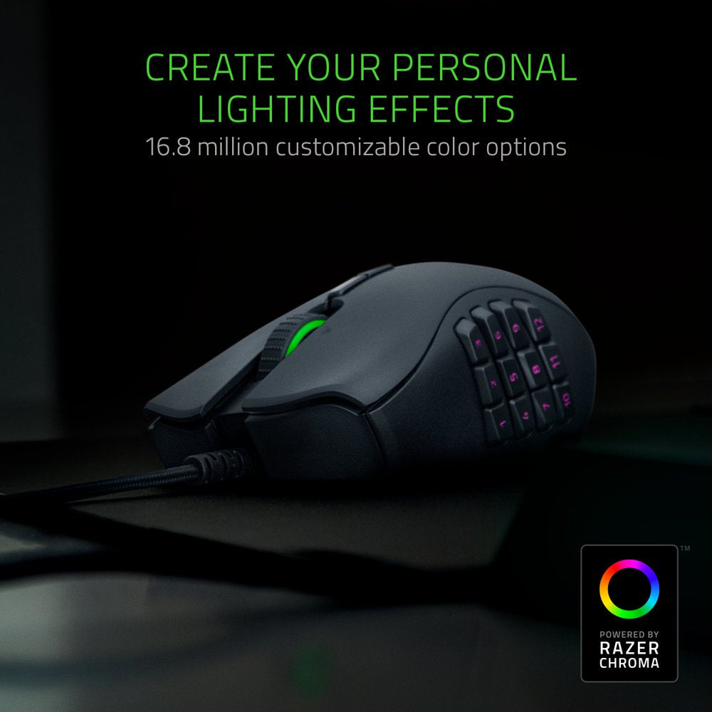 Naga Trinity MOBA / MMO Gaming Mouse - 16,000 DPI 5G Optical Sensor
