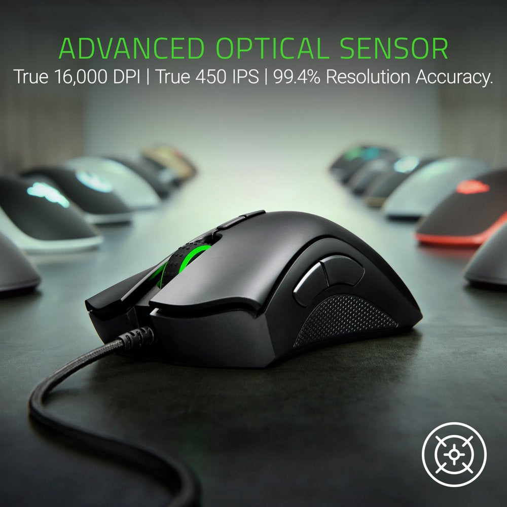 Deathadder Elite: True 16,000 5G Optical Sensor - Mechanical Mouse Switches (Up to 50 Million Clicks) - Ergonomic Form Factor - Esports Gaming Mouse