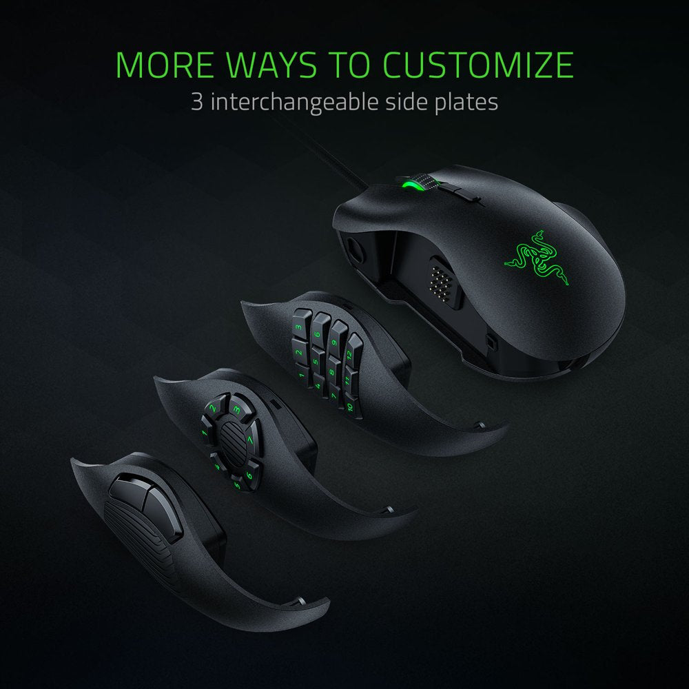 Naga Trinity MOBA / MMO Gaming Mouse - 16,000 DPI 5G Optical Sensor